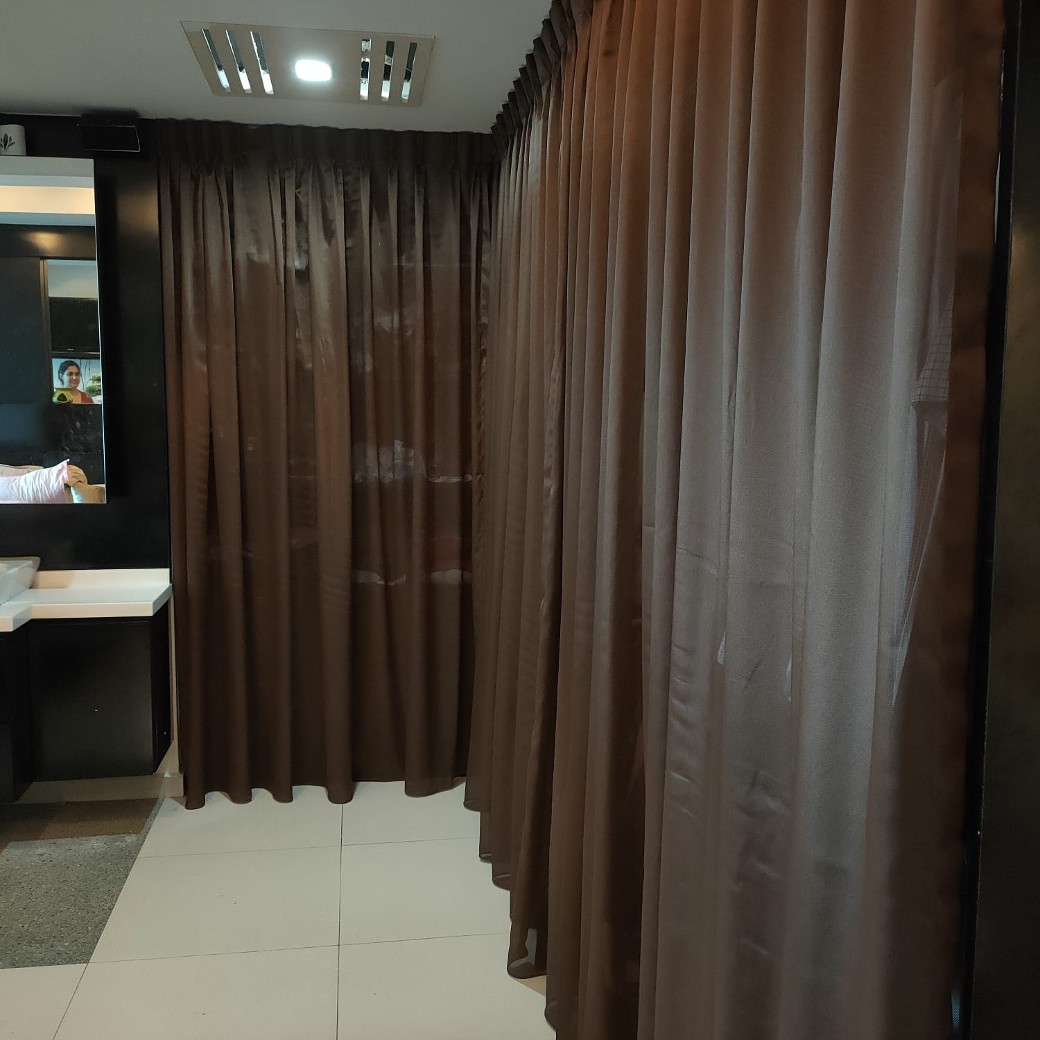 This is a Picture for Day and night curtain  for Singapore condo, day curtain used as wardrobe cover, Valley Point